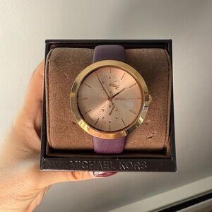 Michael Kors Gold and Purple Women's Watch